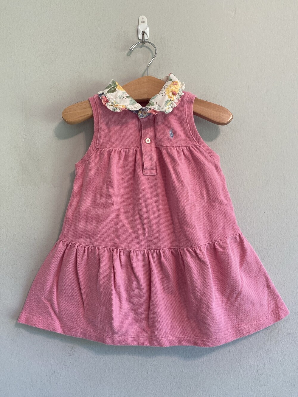 Ralph Lauren Pink Floral Collar Cotton Dress Baby 24M